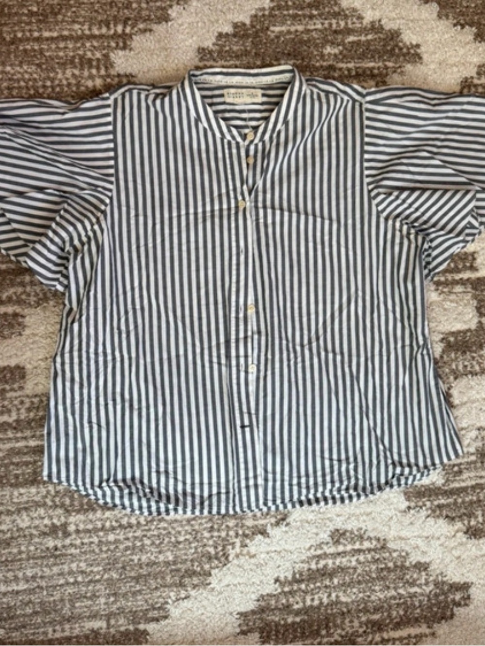 kate spade Navy & White Vertical Stripe Button-Down Shirt